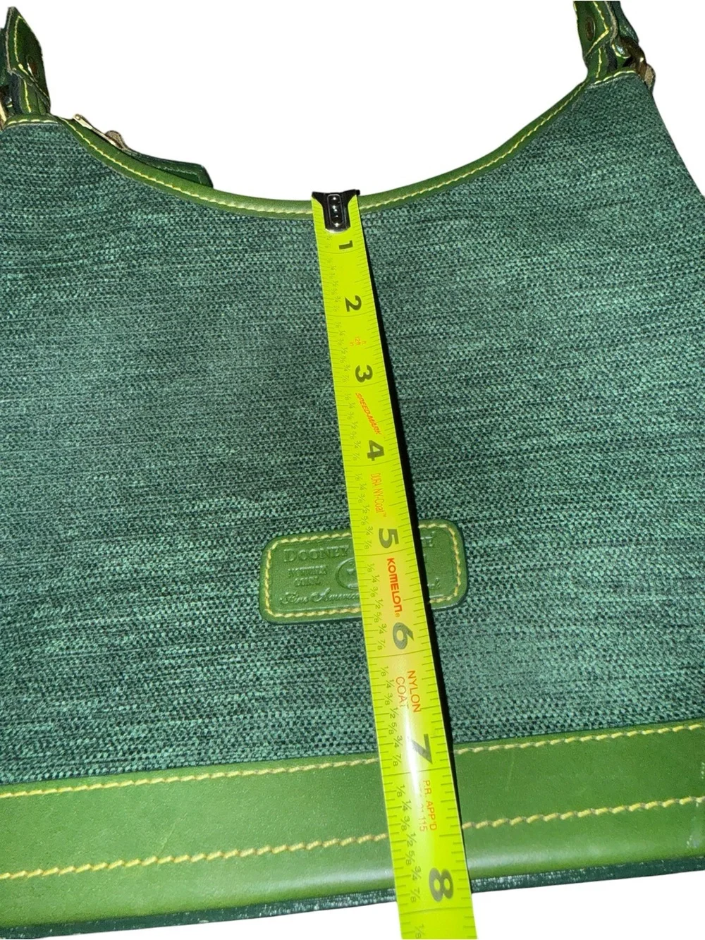 NWT Dooney & Bourke Green Canvas Leather Hobo Bag